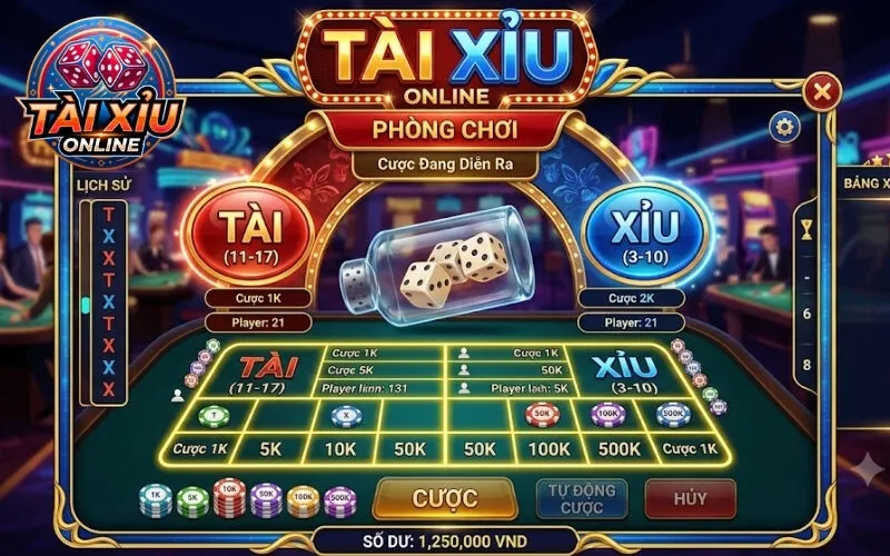 Các hình thức chơi tài xỉu trực tuyến